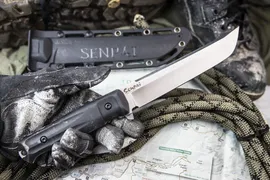 Нож Kizlyar Supreme Senpai AUS8 StoneWash Черный