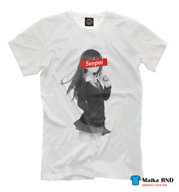Мужская Футболка Supreme Senpai