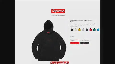 SupCopAuto: Supreme FW18 Week 3 LIVE Cop Video - Trademark hooded sweatshirts black