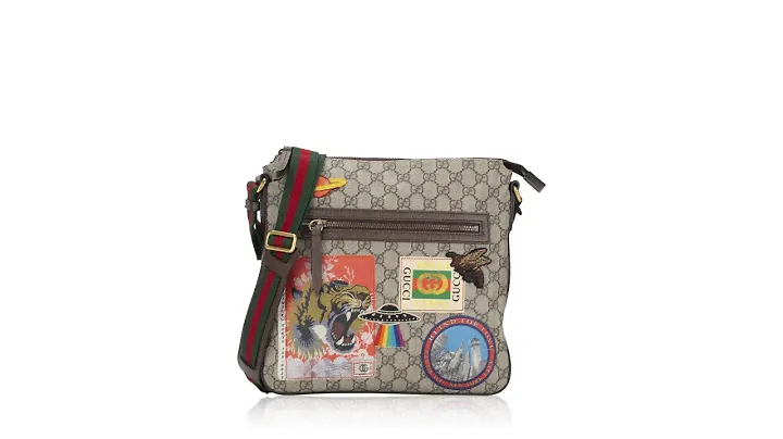 Gucci Soft GG Supreme Courrier Zip Messenger Beige